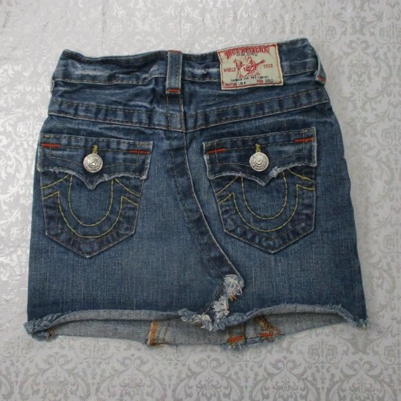 TRUE RELIGION Lola Girls Mini Skirt Size 6 - Picture 4 of 7